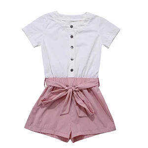 Boutique  Summer Casual Newbron Baby Clothes Rompers Set  Girl Romper