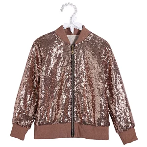 2019 OEM wholesale custom girl coats sequin jacket