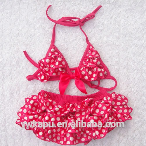 2018 newest sexy kids bikini polyester cheap swimsuit in-stock cute animal string kids micro bikini