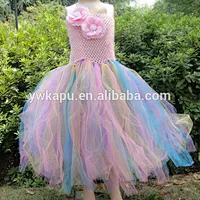 Rainbow birthday girl tutu dress set, princess dresses for 3 years