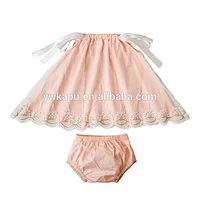 New Design Spring baby girl Lace outfit Lovely Kids Clothes Set Wholesale Children's Boutique Clothing