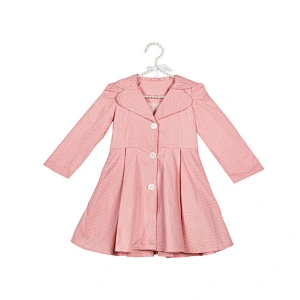 Wholesale Cheap Fashion Pink With White Dots Pleated Winter Clothes Winter Coats Kids