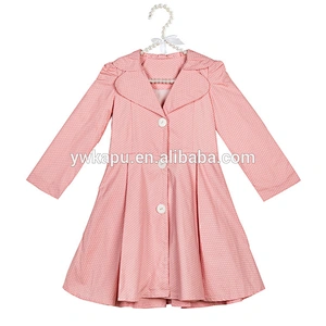 New arrival spring clothing toddler girls pink cute windbreaker jacket coat