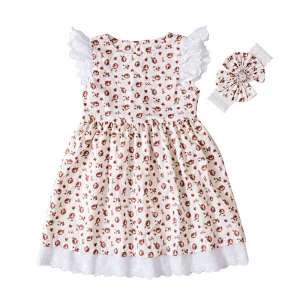 2018 Girls Lace Party Dresses Kids Girls Embroidered Floral Dress Baby Girl Princess Clothes