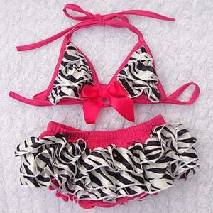 Fashion beachwear satin swimming suit for baby girls