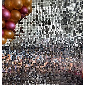 Red Active Photo Party Event Marketing Conference Photobooth Metallic Spangle Siequin Decor Sequin Panel Shimmer Wall Backdrop