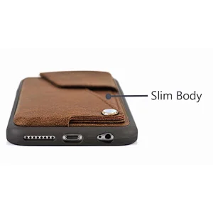 Luxury blocking fabric leather phone pocket case for iphone