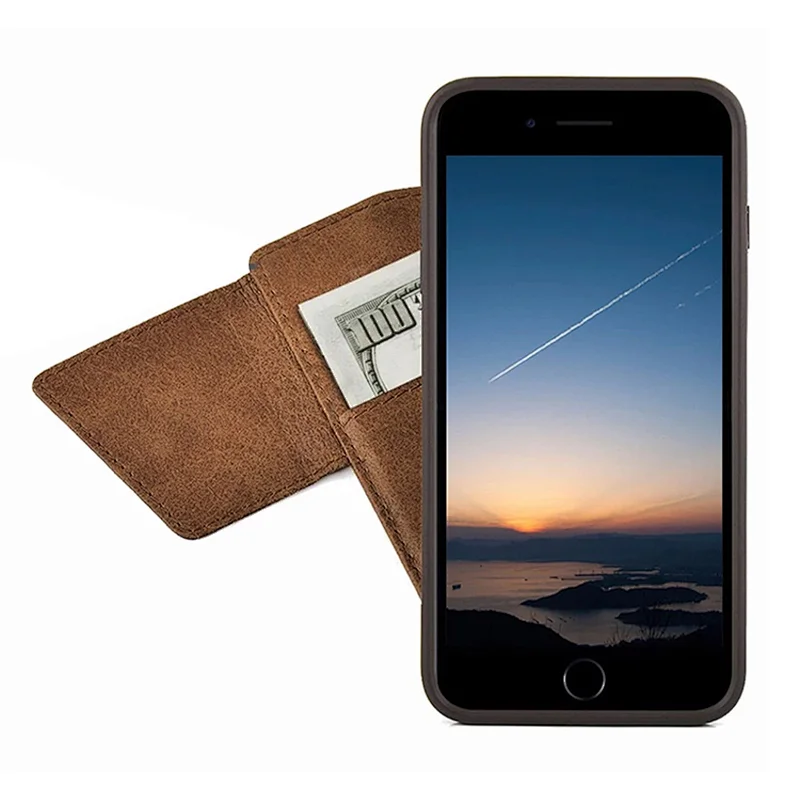 Luxury blocking fabric leather phone pocket case for iphone