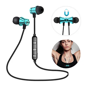 Waterproof stereo Music Neckband Wireless in-ear Metal Magnetic v4.2 bluetooth sports earphone