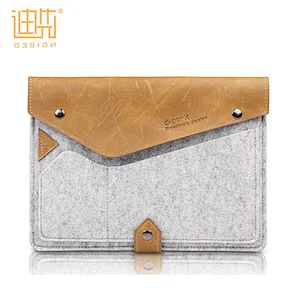China wholesale envelop bag design felt and leather material tablet cover for ipad pro 9.7 case