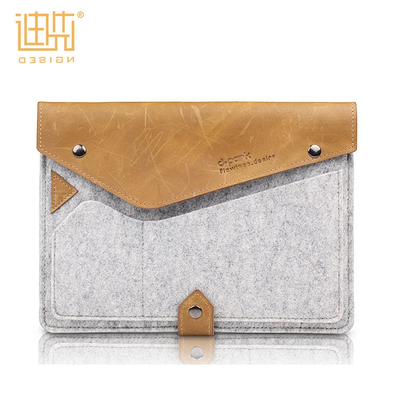 China wholesale envelop bag design felt and leather material tablet cover for ipad pro 9.7 case
