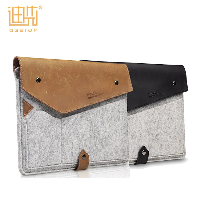 China wholesale envelop bag design felt and leather material tablet cover for ipad pro 9.7 case