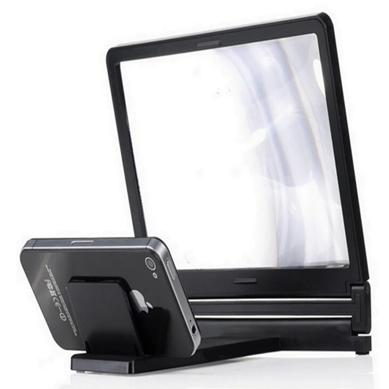 Folding enlarged expander stand 3d mobile phone screen magnifier video amplifier for smart phone