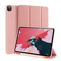 2020 new arrival auto-wake/sleep 12.9 inch pu tpu flip smart  trifold stand tablet cases covers for ipad pro