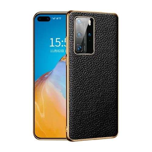 fashion brand genuine leather luxury android designer retro nice cell phone case for HUAWEI P40