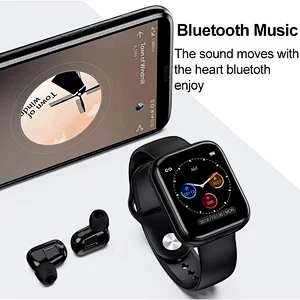 Factory price sport tracker Hands-free Earbuds smart Bracelet watch smartwatch wireless earphone with heart rate