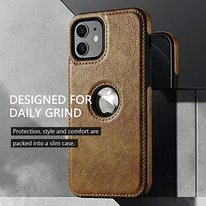Anti-Slip Scratch Resistant Ultra Slim Protective Phone Cover Unique Design Luxury Leather Business Phone Case for iPhone 13