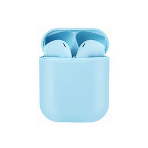 New wireless waterproof sport i12 tws earbuds bluetooth earphone for mobile phone with charger case