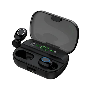 Bodio Earbuds Headphone Earphone Sport Mobile Phone Waterproof LCD Display Travel Transparency Cover Tws with Charging case