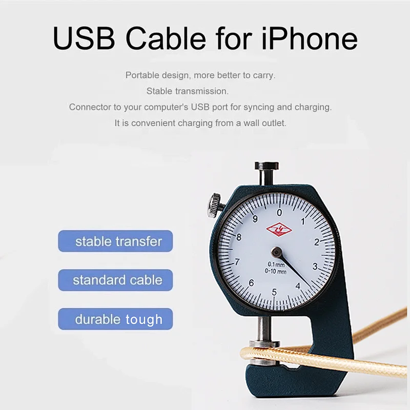 High Quality 2A 3FT Fast Charging Apple Phone USB Charger Cable Aluminum Alloy Nylon Braided Charging Data Cable Line For iPhone