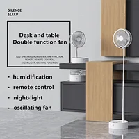 Bodio 2020 Newest Extension-type Rechargeable Desk And Floor Humidification Wireless 7200mAh Battery Fan N97
