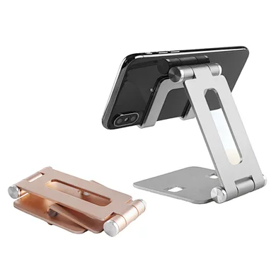 Portable Dual Adjustable Foldable Desktop Cell Mobile Phone Stand Bracket Universal Phone Holder For Smartphone Tablet iPad