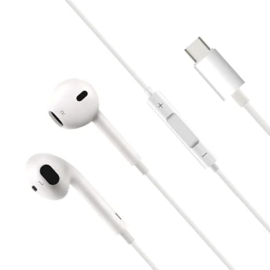 Type C Wired Earbuds With Volume Button In-ear Headphones HD Stereo Wired Earphones Earpods For Samsung