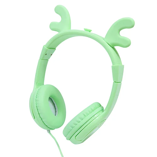 In stock deer ears wired headset headphones wired headphones