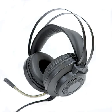 Adjustable microphone headset headphones wired gaming headphones with Colorful breathing light