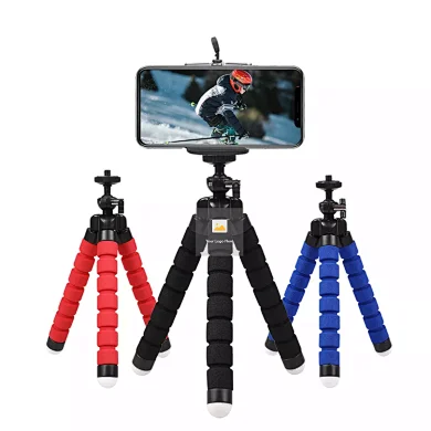 BODIO New Collapsible Octopus Camera Mini Tripod Flexible Cell Phone Holder Stand Selfie Stick Camera Stand Smart Phone Stand