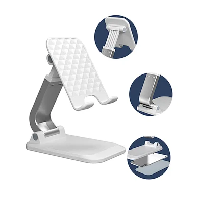 Silicone Universal Retractable Flexible Portable Desk Universal Foldable Metal Mobile Stand Phone Holder