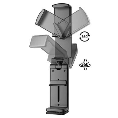 360 Degree Rotating Desk Phone Clamp Portable Adjustable Phone holder Foldable Travel Airplane Phone Stand
