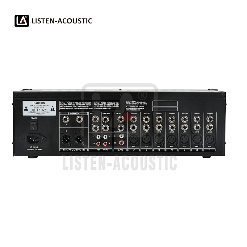 Mixer, Audio Mixer, sound mixer, amplifiers, 1U Mixer, 4 CHS Mixer, Speaker Mixer, 9CH 2U Wireless Rackmount Mixer with Bluetooth