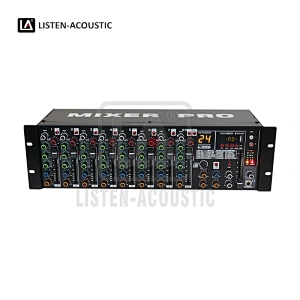 Mixer, Audio Mixer, sound mixer, amplifiers, 1U Mixer, 4 CHS Mixer, Speaker Mixer, 9CH 2U Wireless Rackmount Mixer with Bluetooth