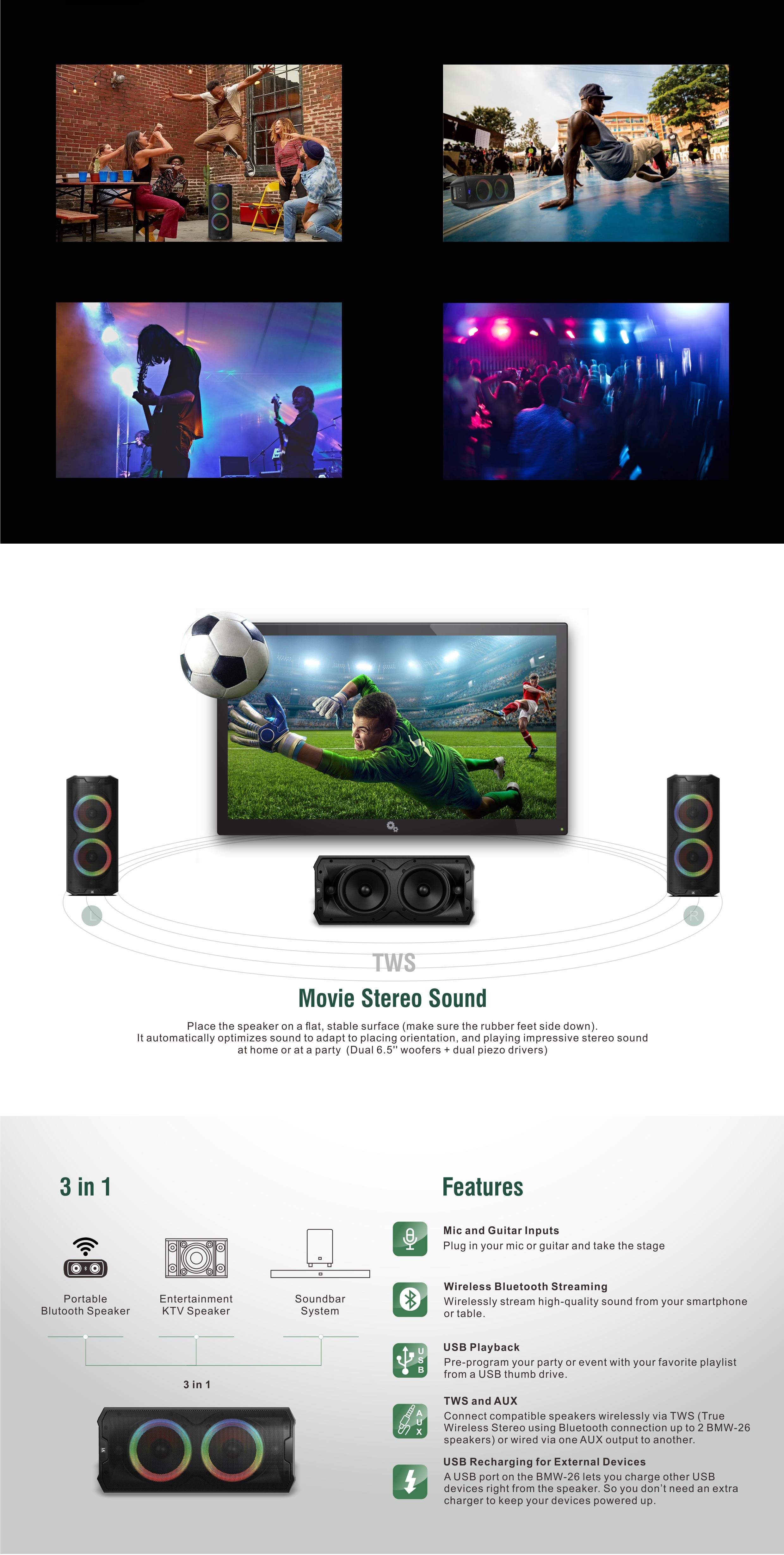 Party Speaker with Lights,bluetooth portable mini speaker,bluetooth portable speaker