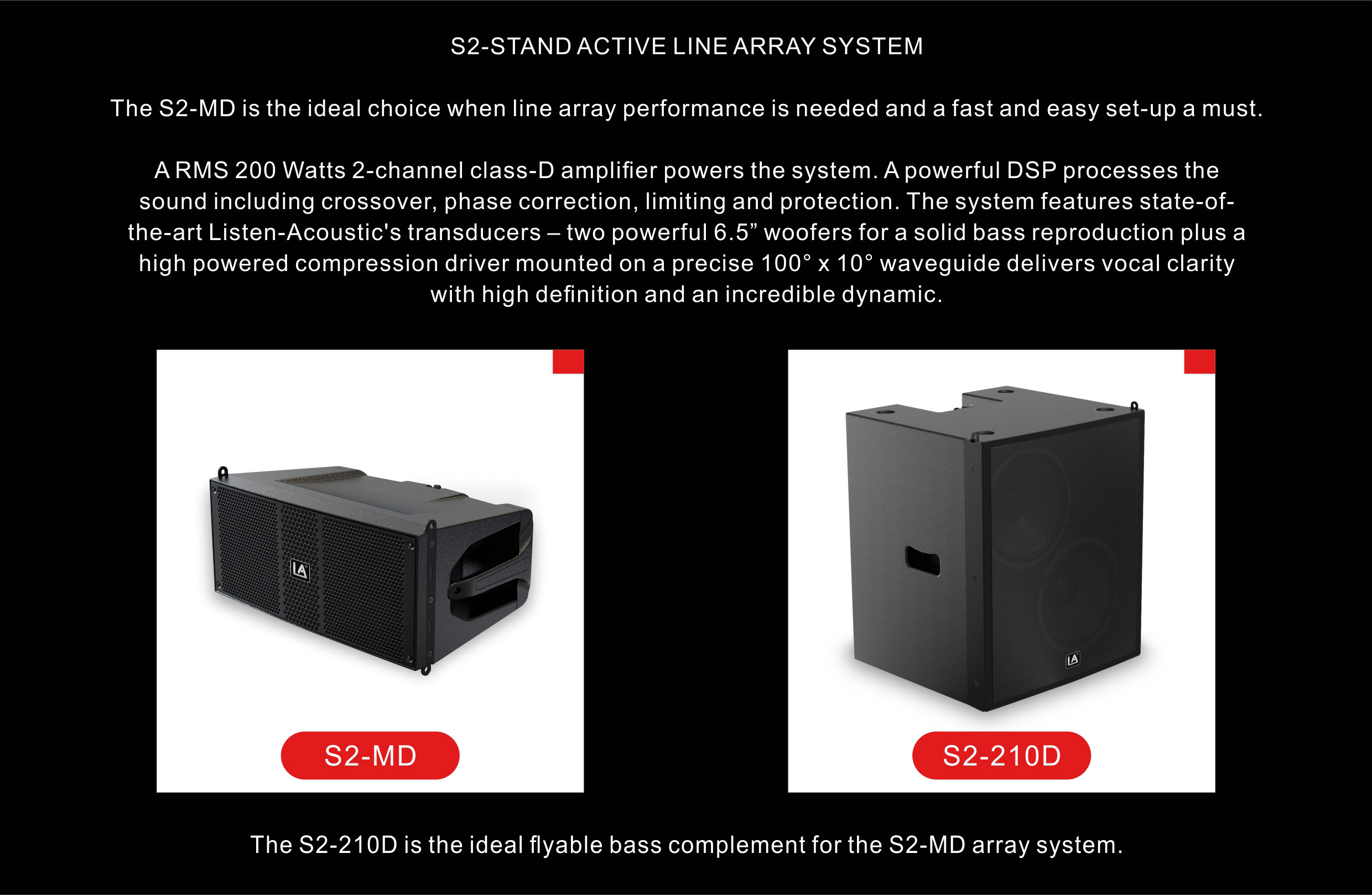 S2 Series Active Line Array System, active line array system, line array active system, active line array China, active line array loudspeaker