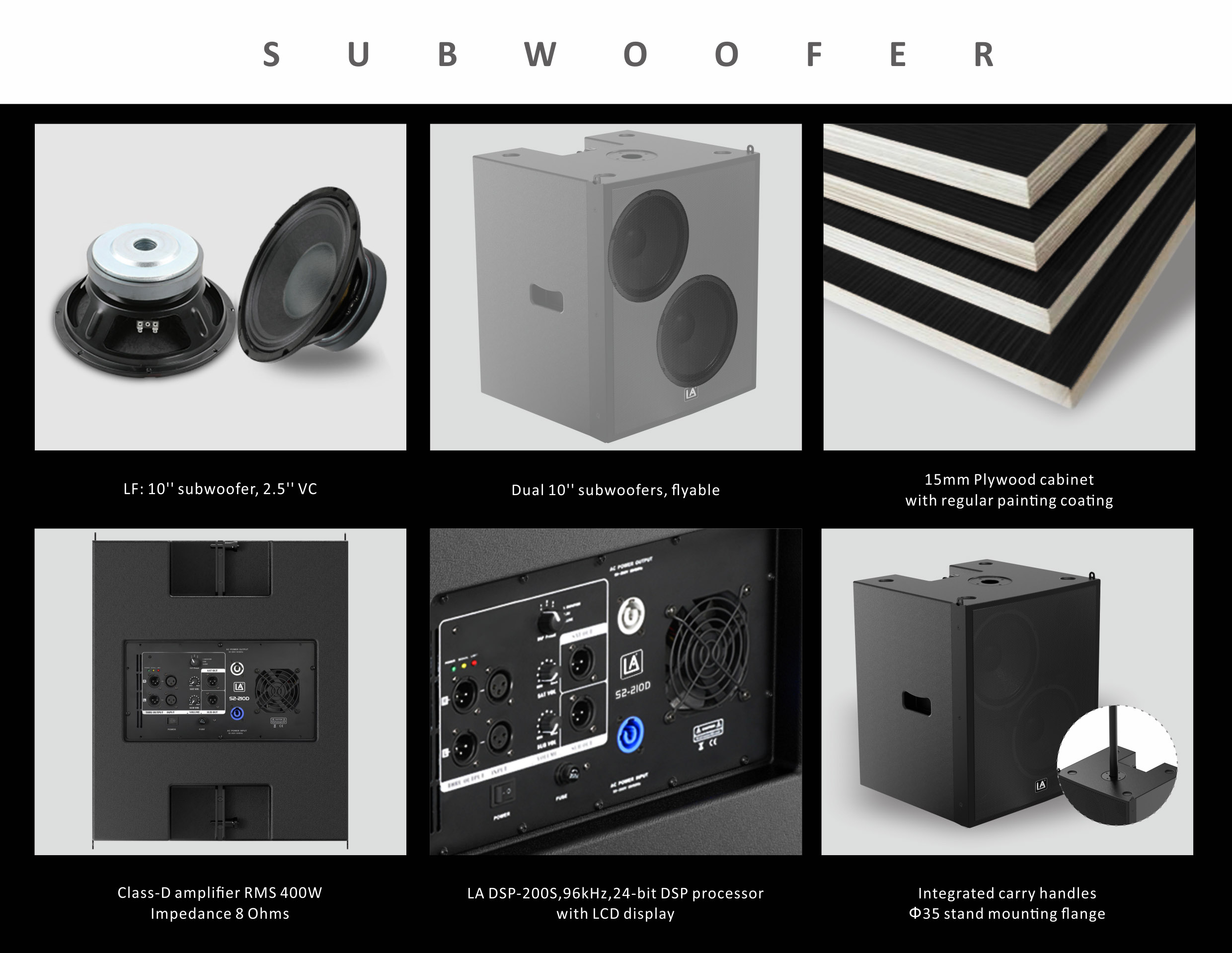Active Subwoofer, Passive Subwoofer, Line Array Speakers, Power Speakers, Line Array System,s2 210d active line array subwoofer
