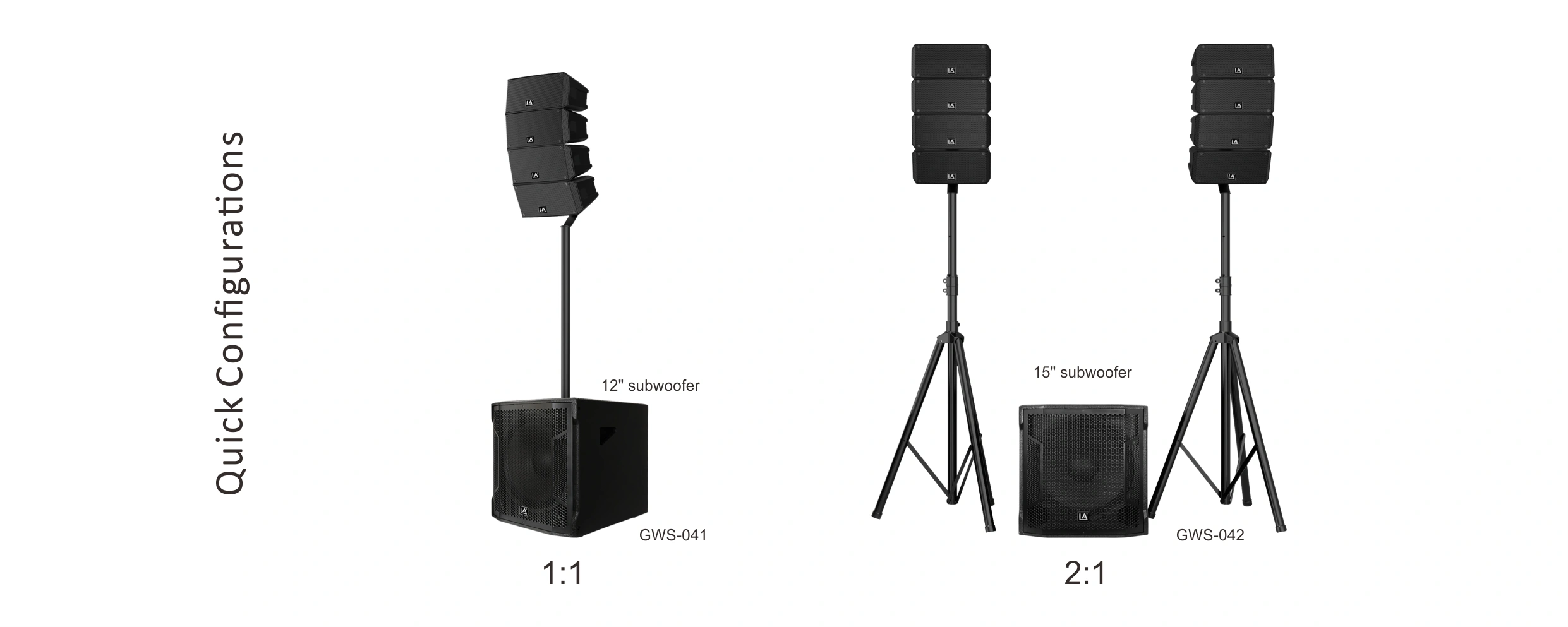 Compact Line Array Systems, compact line array system, array compact, ultra compact, array line, Line Array GWS Series, Mini Line Array GWS-041
