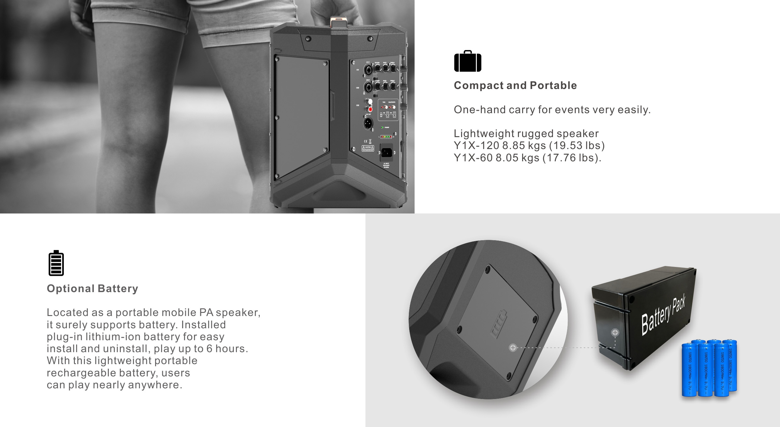 portable bluetooth speaker,small bluetooth speaker,bluetooth speakers portable wireless, Portable Sound Speakers Y1X Series, Y1X-60