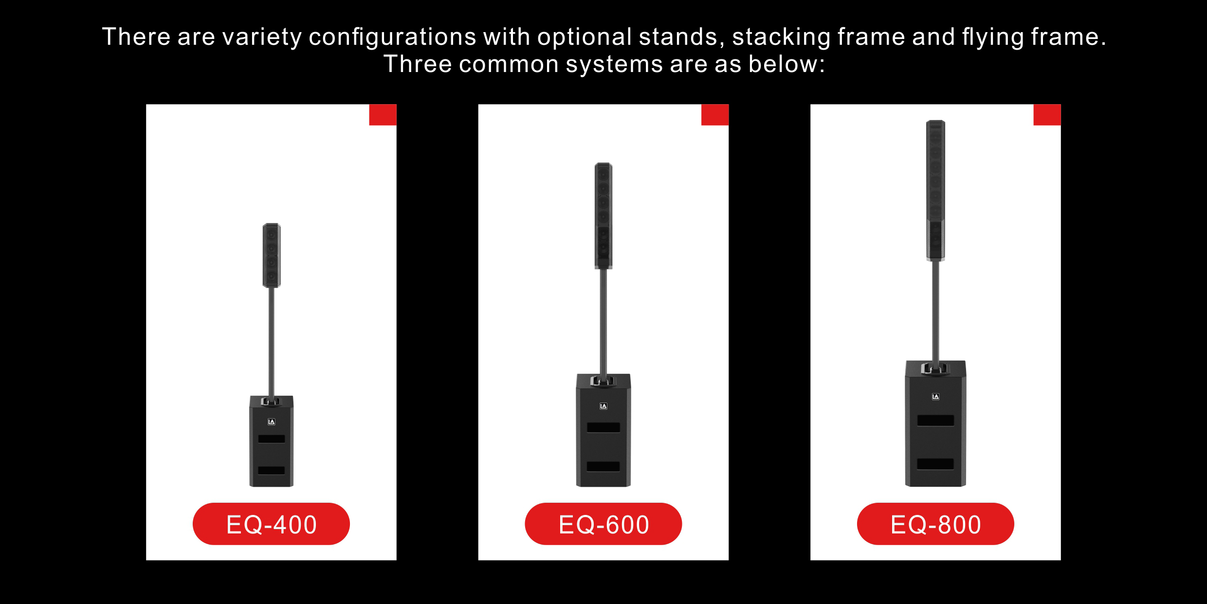 bluetooth speakers, speaker, portable pa system, column array speakers, dj speakers, column array pa system, Combination Systems EQ Series, Column Speakers EQ-800 Series