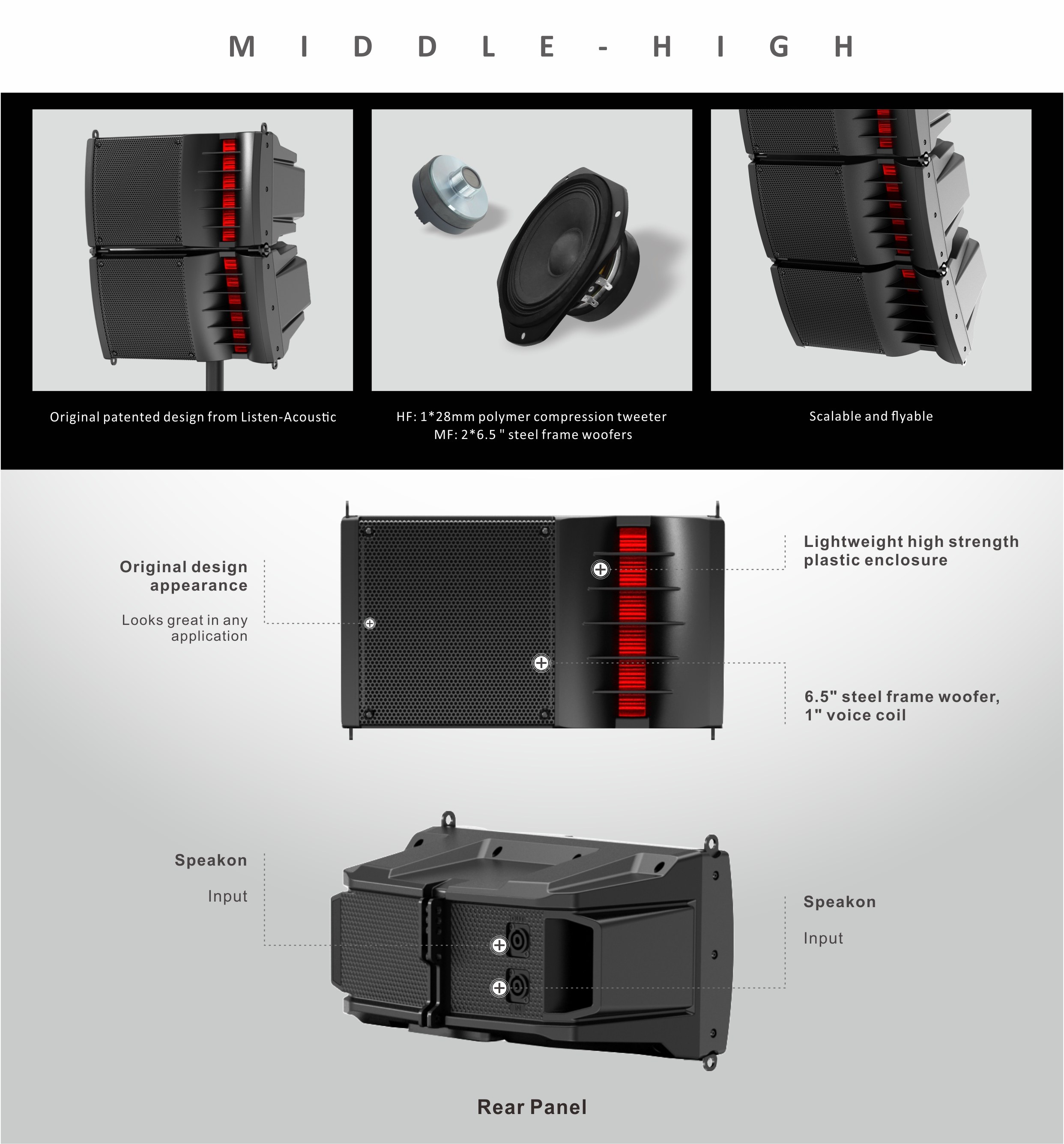 SQ 2.1 Series Professional Line Array Speaker, Active Line Array System, active line array system, line array active system, active line array China, active line array loudspeaker