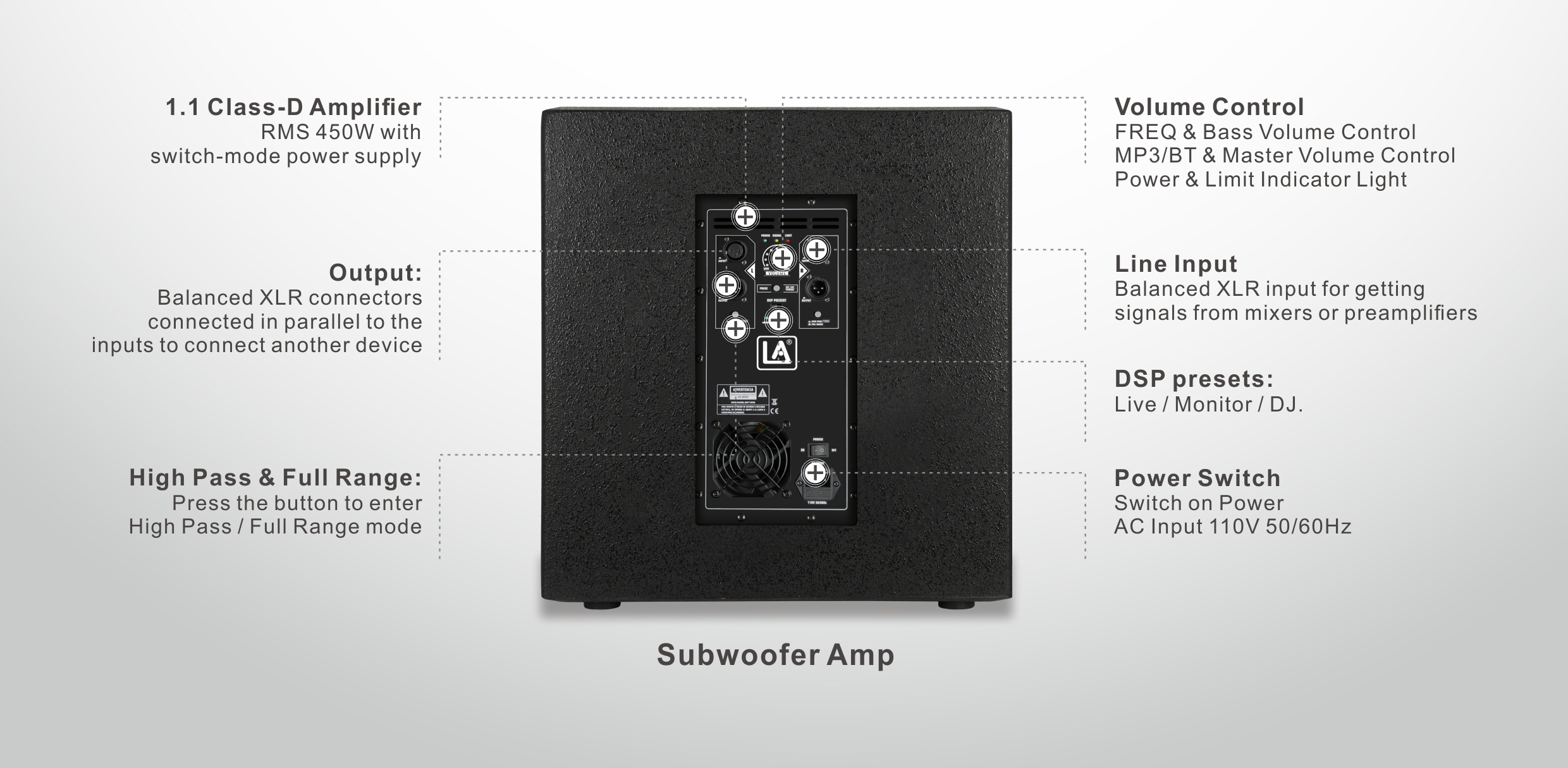 bass, Powered subwoofer, subwoofer box, Professional speakers, Wood Speaker