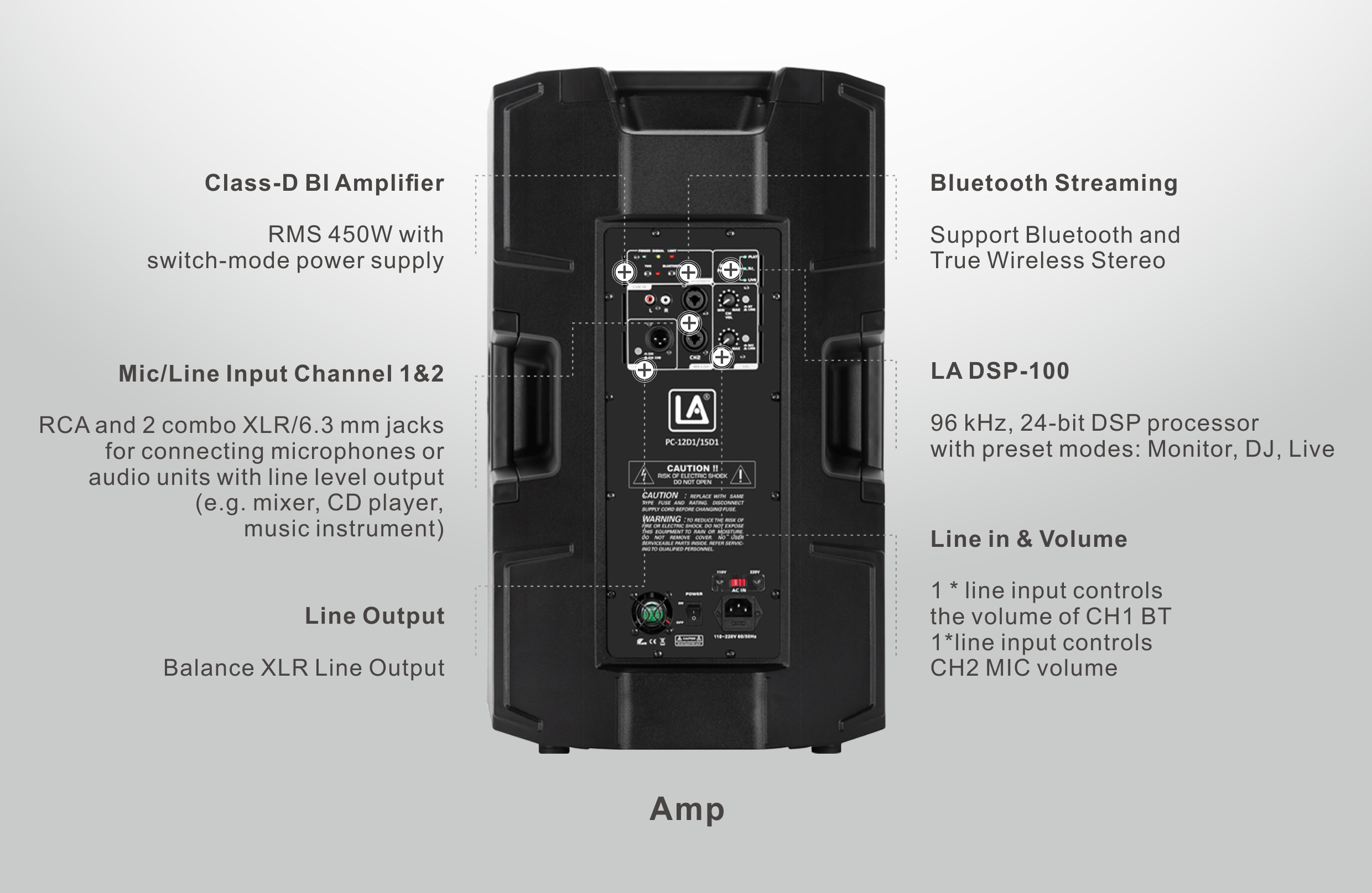 pa speaker, portable pa system, portable sound system, ABS Molded PA Speakers, Full Range Speaker