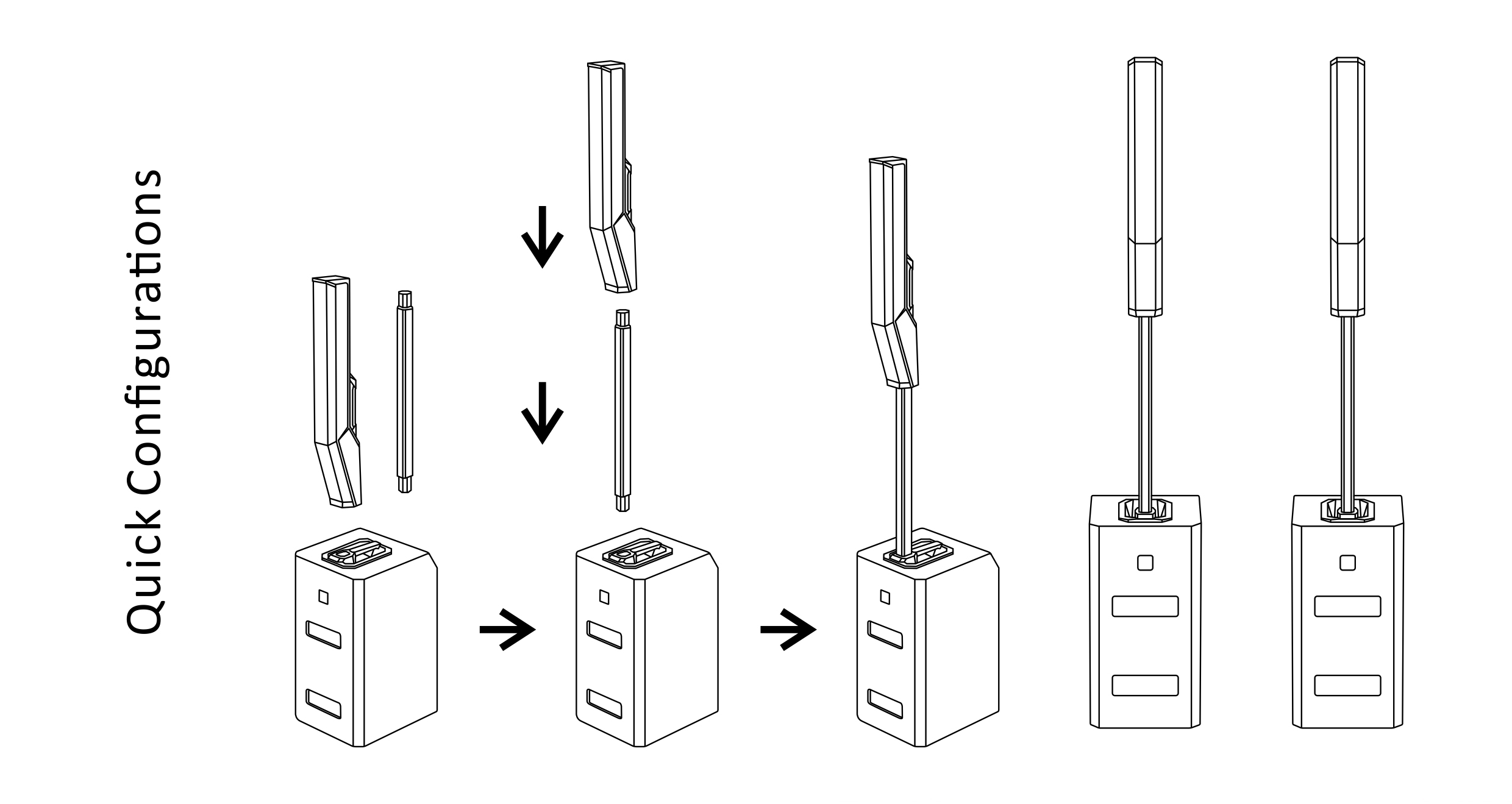 bluetooth speakers, speaker, portable pa system, column array speakers, dj speakers, column array pa system, Combination Systems EQ Series, Column Speakers EQ-800 Series
