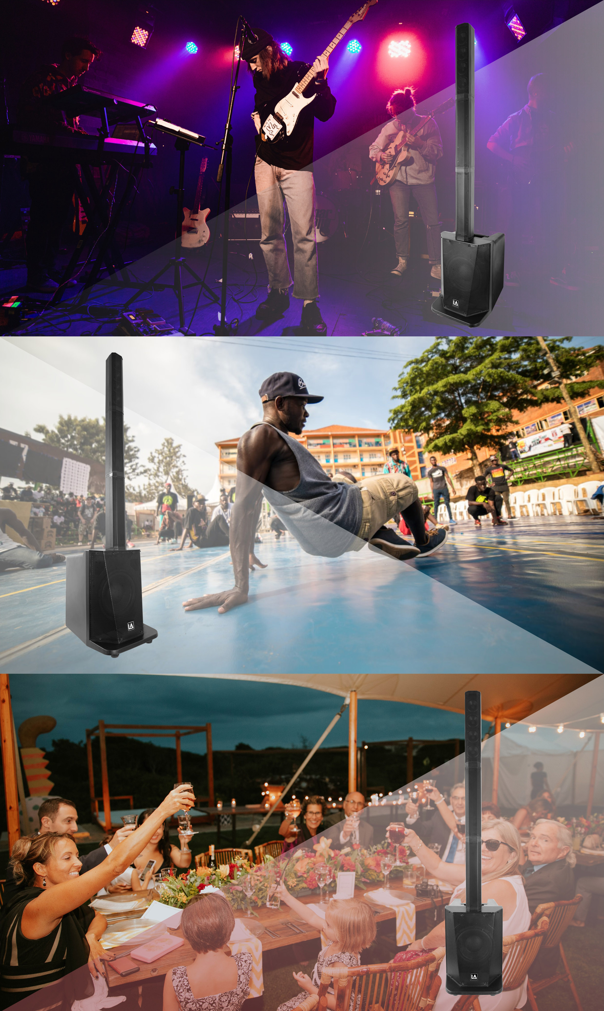 bluetooth speakers, speaker, portable pa system, column array speakers, dj speakers, column array pa system, Combination Systems EC Series, Column Speakers EC-10 Series, professional loudspeaker