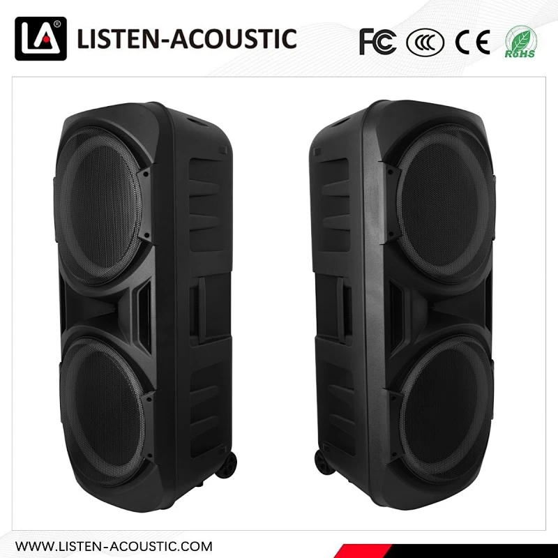 True wireless connection double 15 inch speaker with  LED light