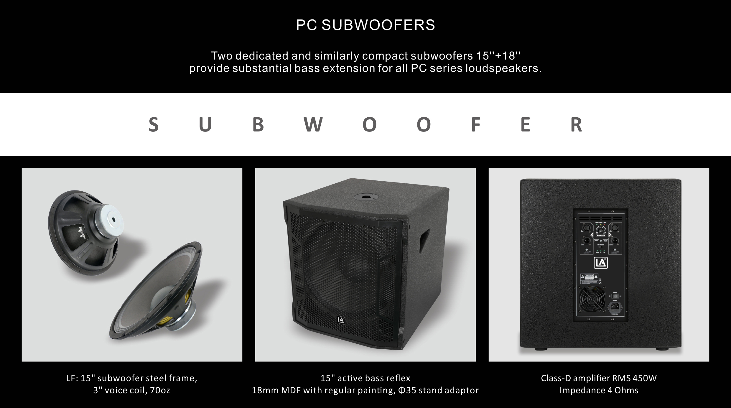 bass, Powered subwoofer, subwoofer box, Professional speakers, Wood Speaker