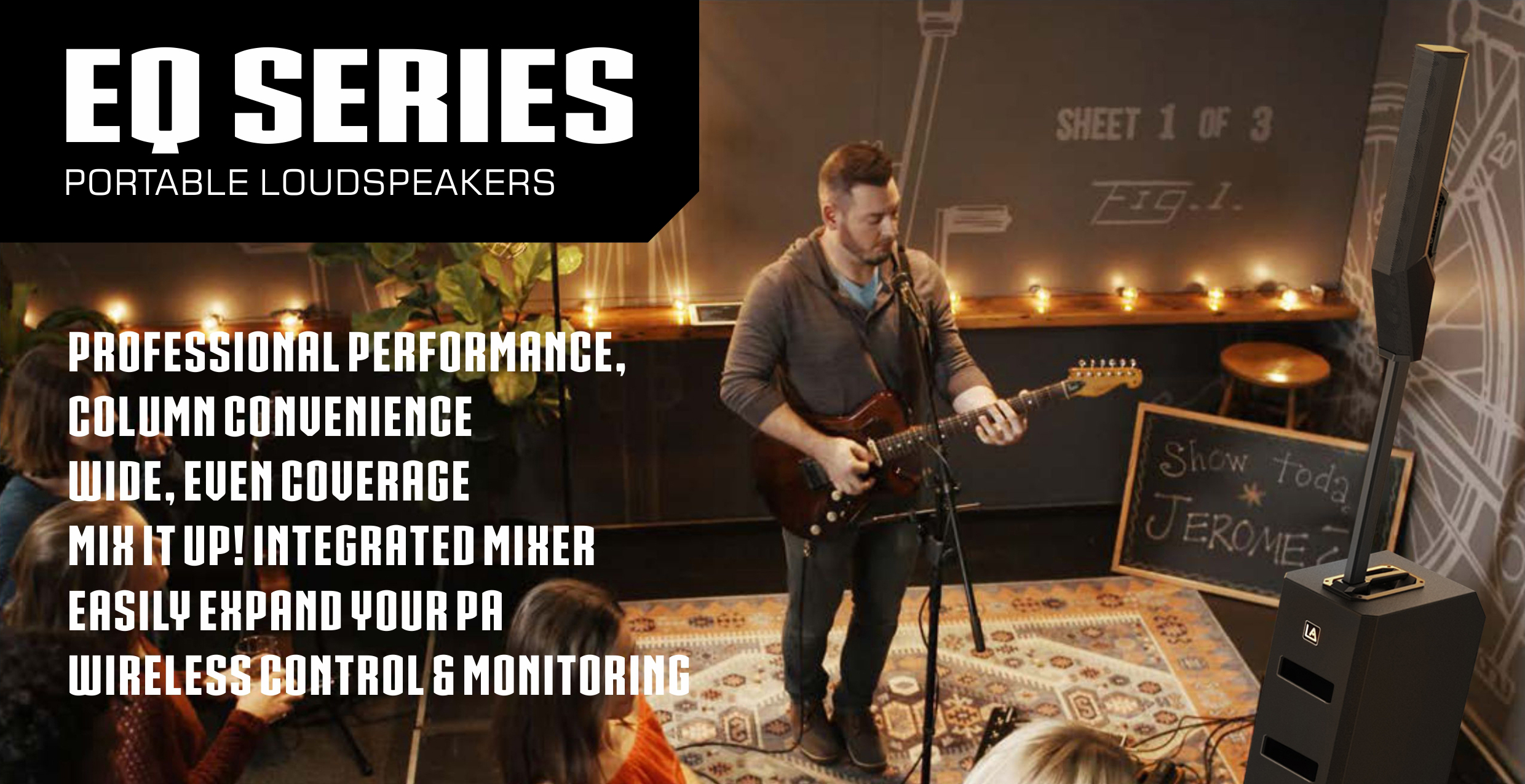 bluetooth speakers, speaker, portable pa system, column array speakers, dj speakers, column array pa system, Combination Systems EQ Series, Column Speakers EQ-800 Series
