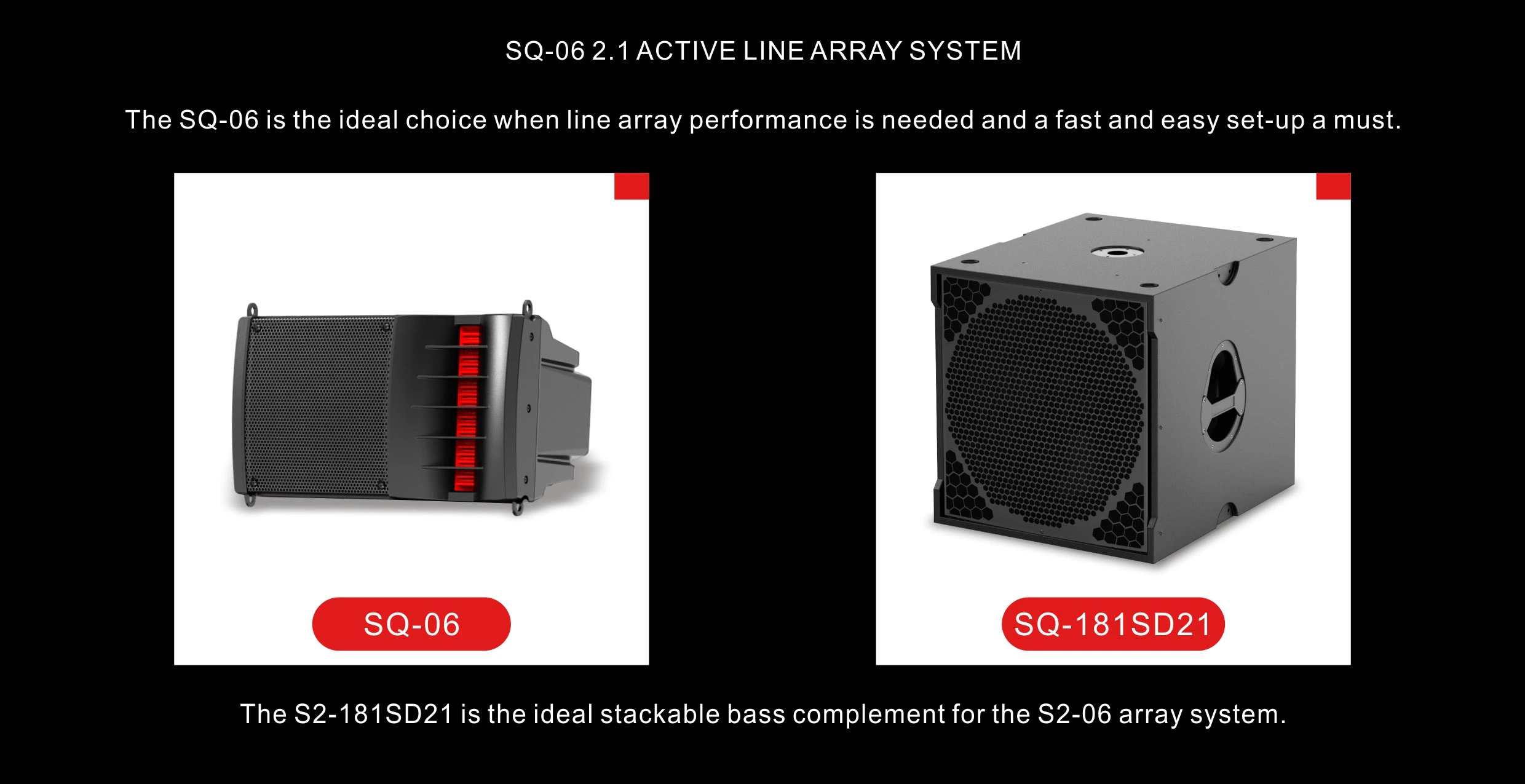 SQ 2.1 Series Professional Line Array Speaker, Active Line Array System, active line array system, line array active system, active line array China, active line array loudspeaker