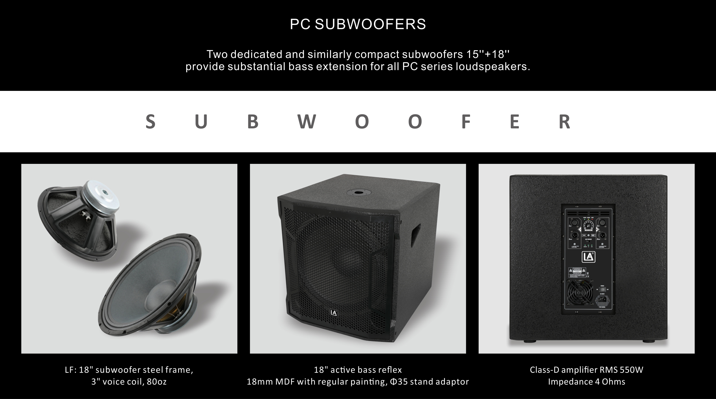 bass, Powered subwoofer, subwoofer box, Professional speakers, Wood Speaker